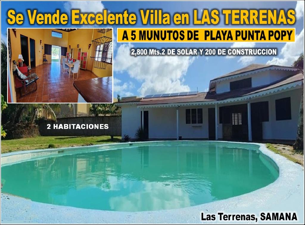  Vendo Excelente Villa en LAS TERRENAS a 5 minutos PLAYA PUNTA POPY 2  Foto 7311905-1.jpg