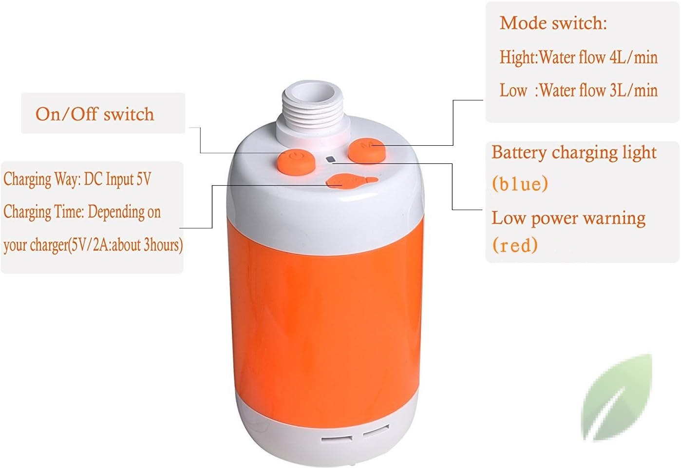Ducha Portátil Recargable Eléctrica 4800mAh Foto 7312227-2.jpg