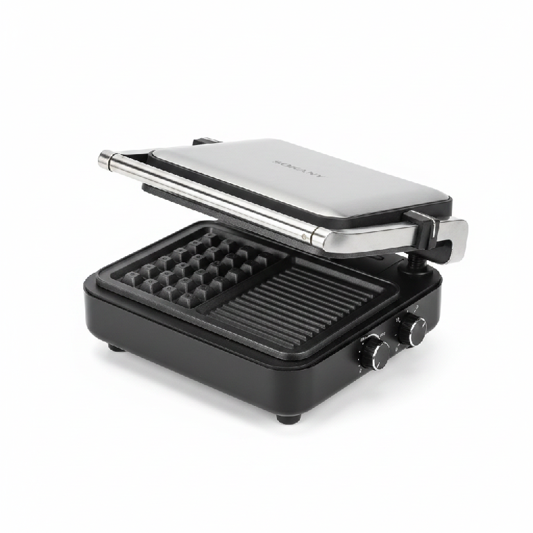 Máquina para hacer waffles y panes Neg Negro 1500W Foto 7312313-1.jpg
