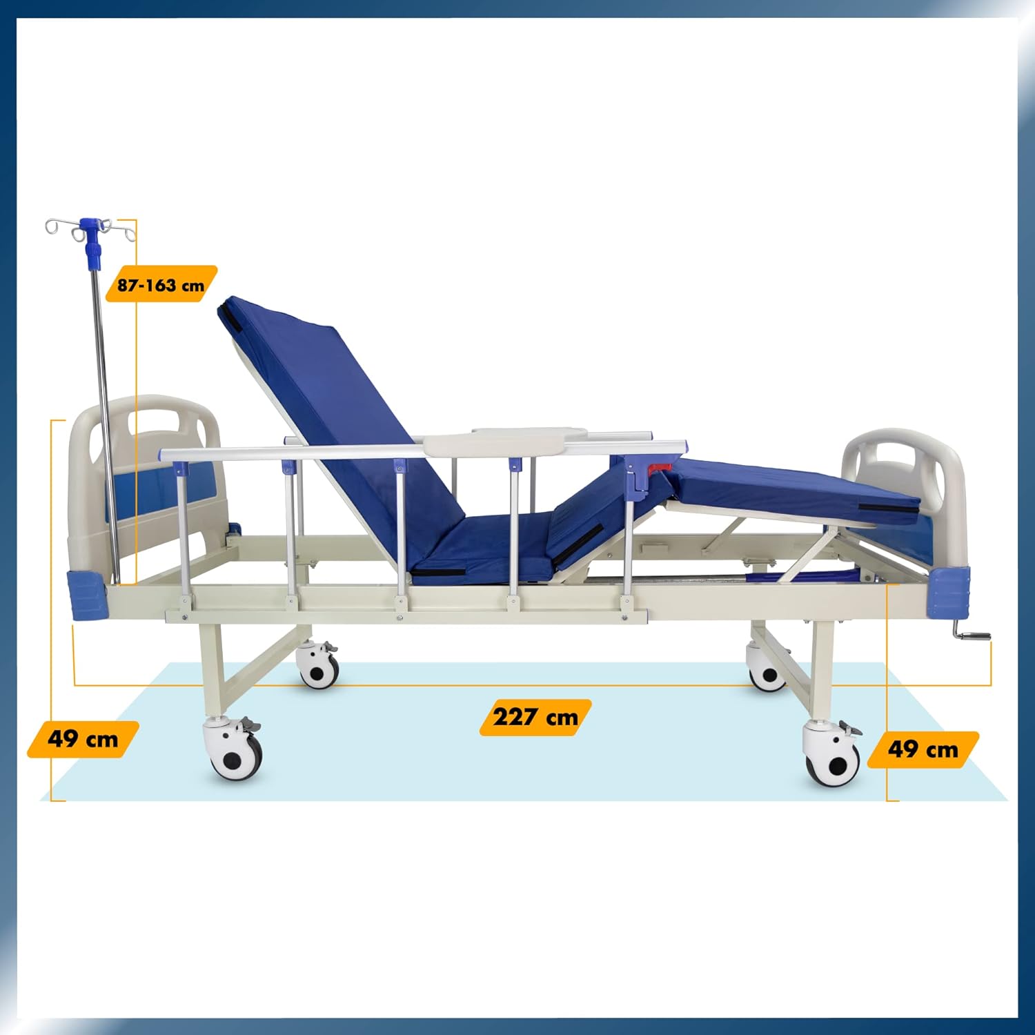 Cama ajustable manual con ruedas y barandas – Entrega inmediata RD Foto 7312480-1.jpg
