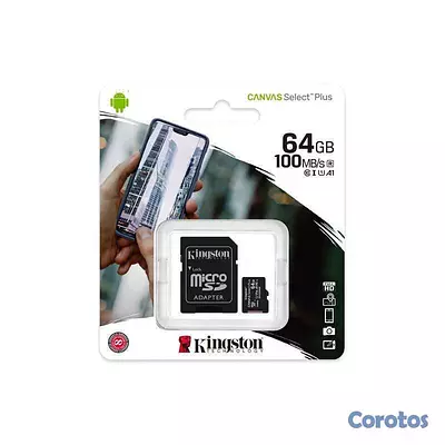 MEMORIA MICRO SD 64GB KINGSTON CLASE 10 100MB/S Foto 7313501-1.jpg