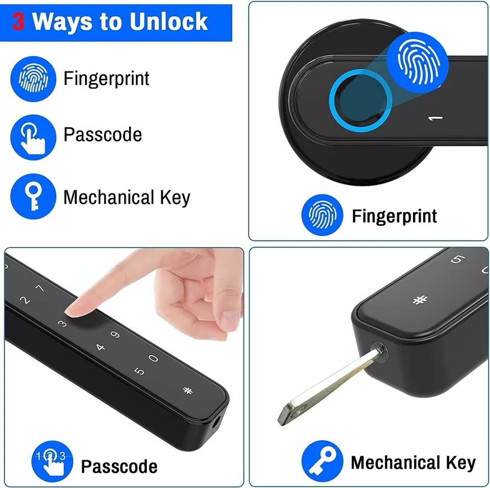 Smart Lock HS-SL-JSL4 con Huella Digital y Contraseña Foto 7313983-1.jpg