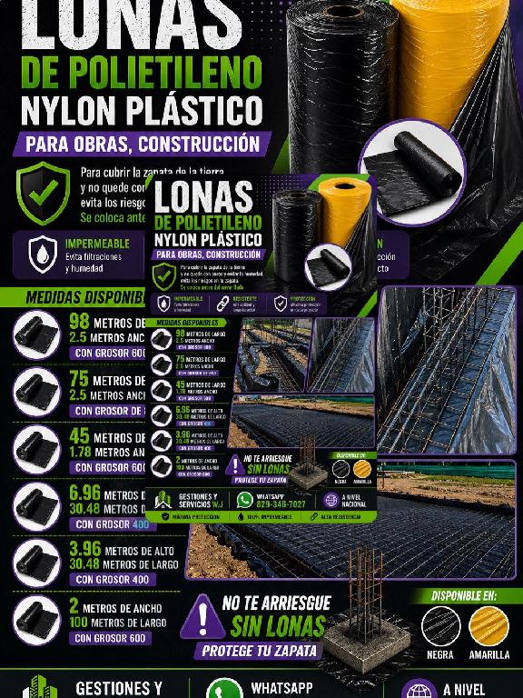 Lonas de Polietileno nylon plástico para obras construcción para cubri Foto 7314618-1.jpg