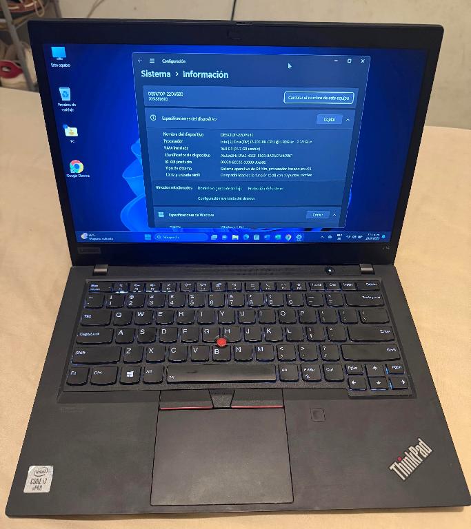Lenovo Thinkpad T14 Gen 1de 14Slim touch Disco m2 256gb/16gb de ram Foto 7314802-1.jpg