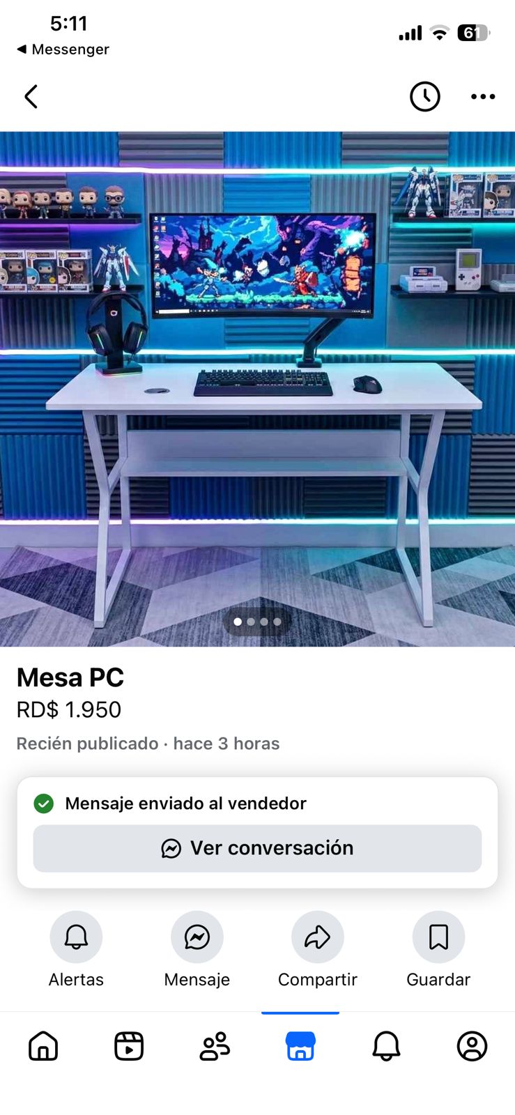 Mesa PC escritorio  en Santo Domingo Este Foto 7315080-4.jpg