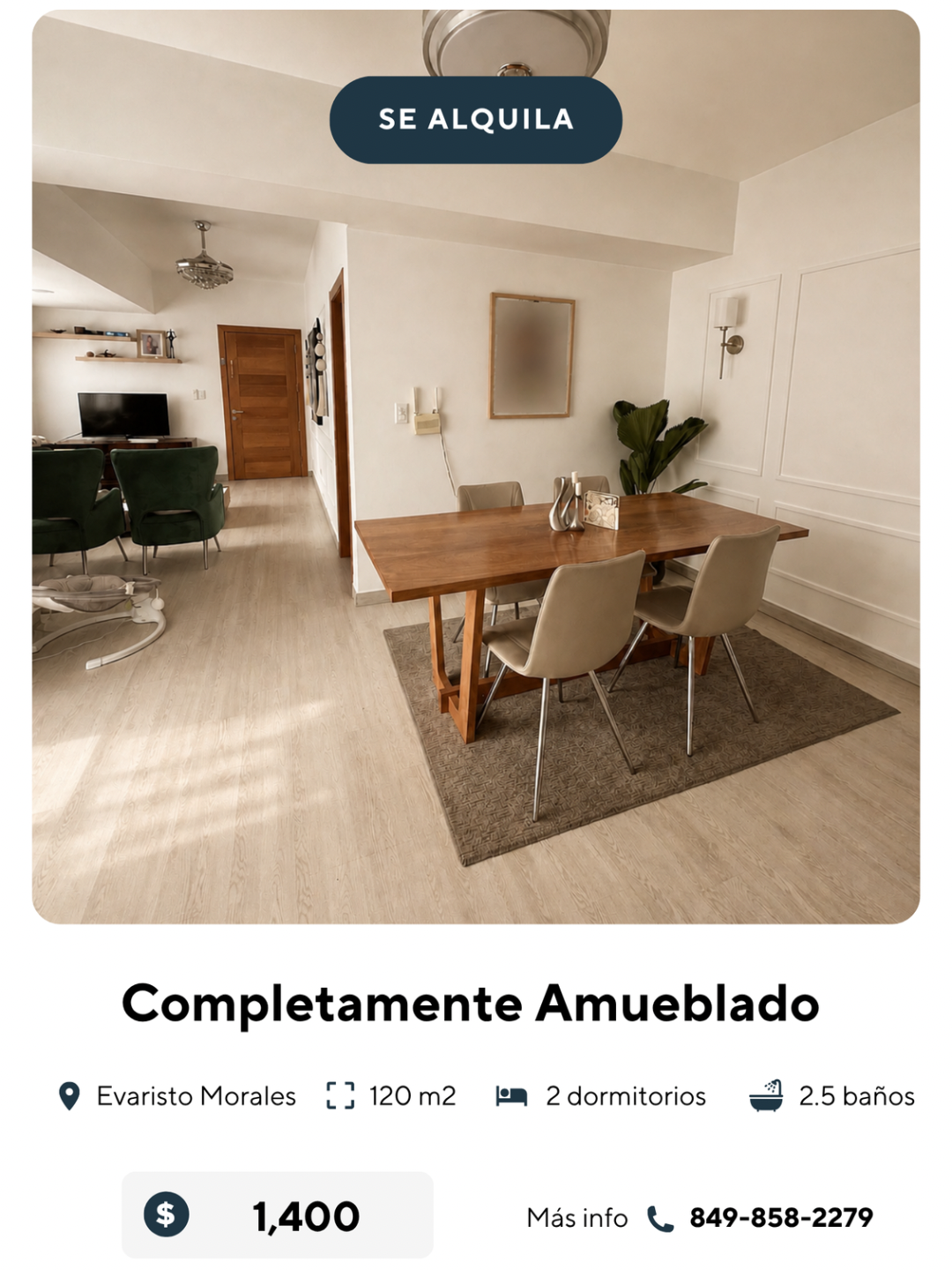 Evaristo Morales  Apartamento Amueblado  2 Hab.  Piscina  Gimnasi Foto 7315650-2.jpg