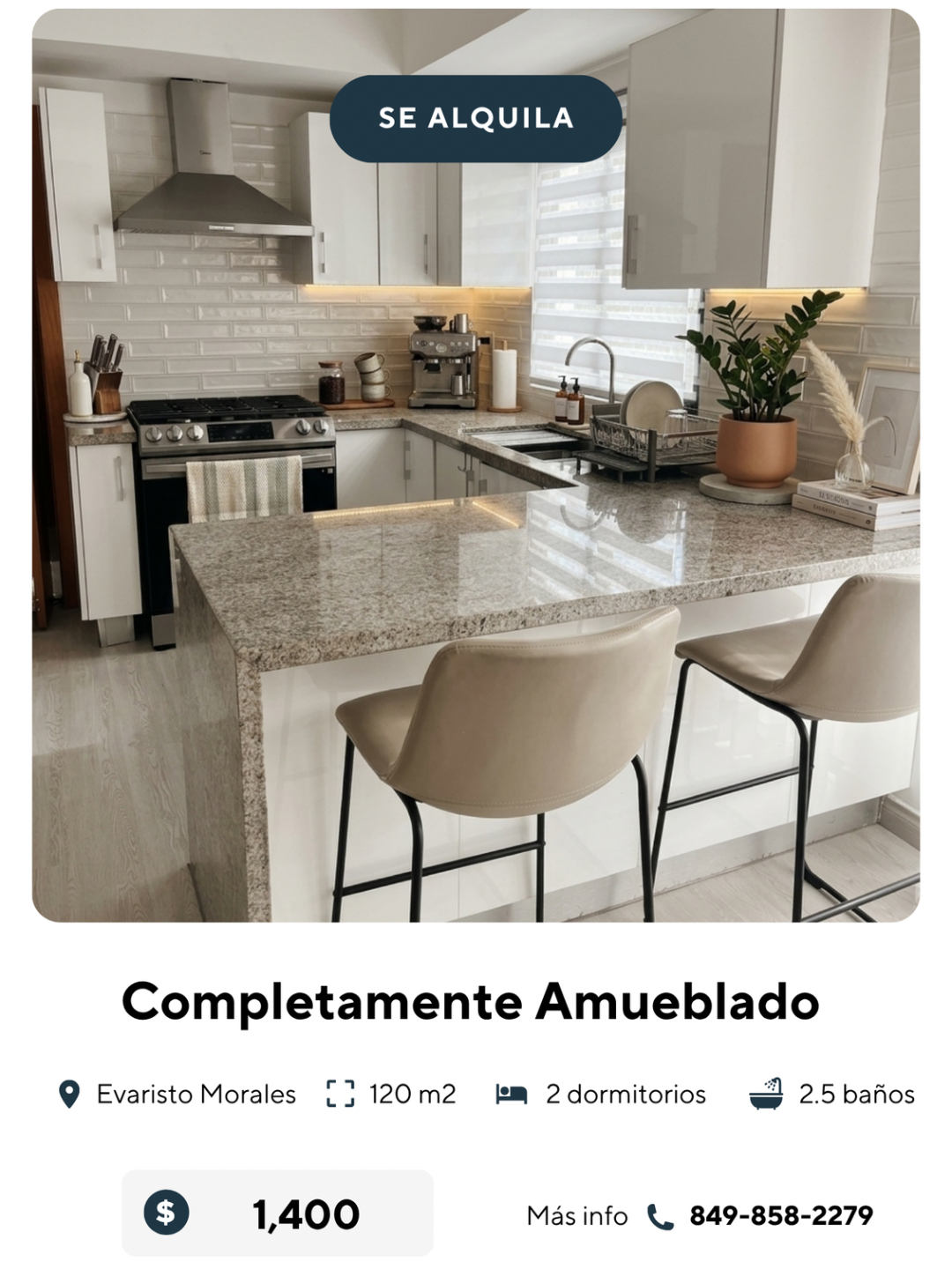 Evaristo Morales  Apartamento Amueblado  2 Hab.  Piscina  Gimnasi Foto 7315650-3.jpg