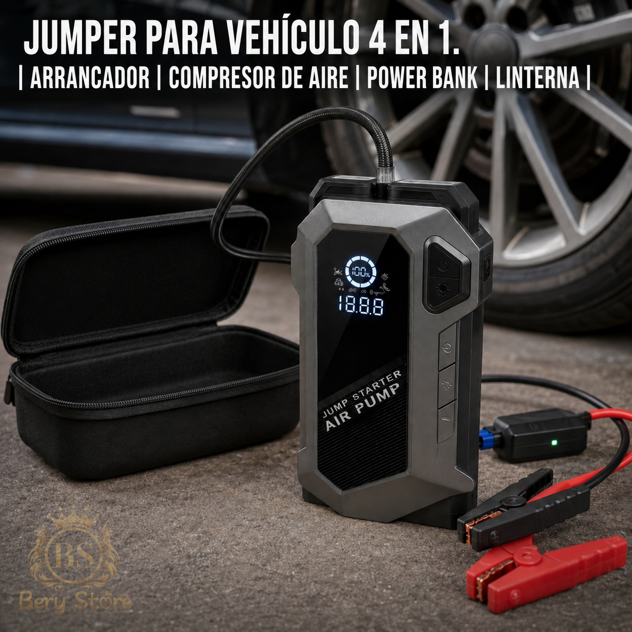Jumper para vehículo 4 en 1 con compresor de aire linterna y power ban Foto 7315757-4.jpg