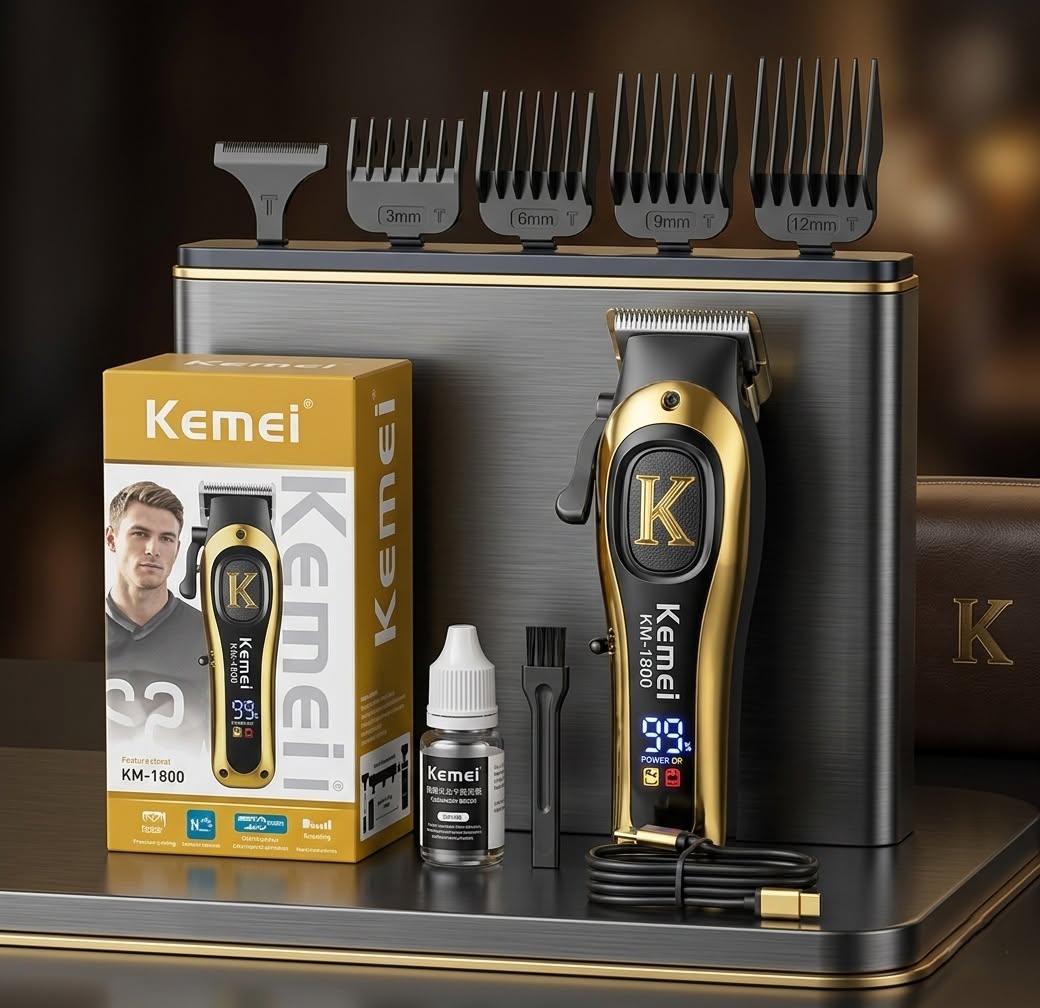Kemei KM-1800 Cortadora Inalámbrica Profesional para Cabello y Barba Foto 7315993-3.jpg