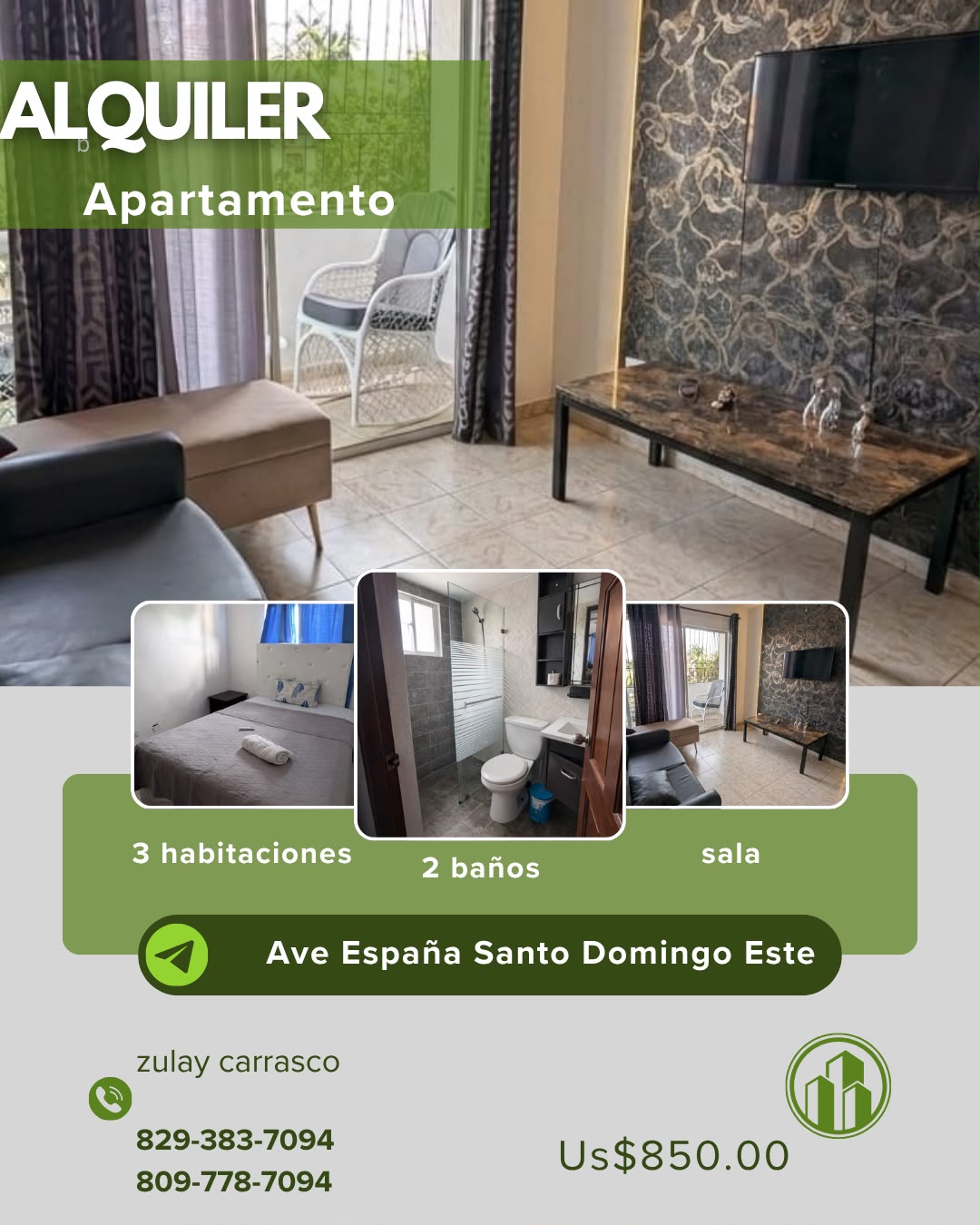 APARTAMENTO EN ALQUILER Avenida España  Santo Domingo Este Cómodo apar Foto 7316875-1.jpg