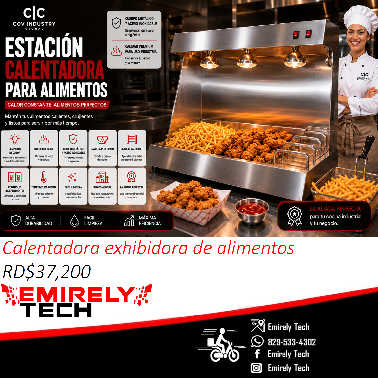 Calentadora exhibidora para alimentos vitrina calentadora de papas pol Foto 7317008-1.jpg