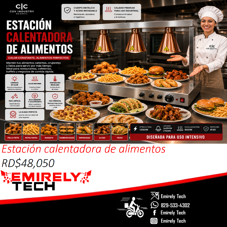 Estacion calentadora de alimentos exhibidora calentadora de comida pap Foto 7317021-1.jpg