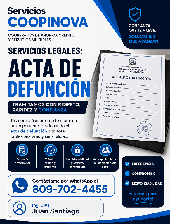 Gestión de acta de defunción  Trámite responsable y confidencial Foto 7317577-1.jpg