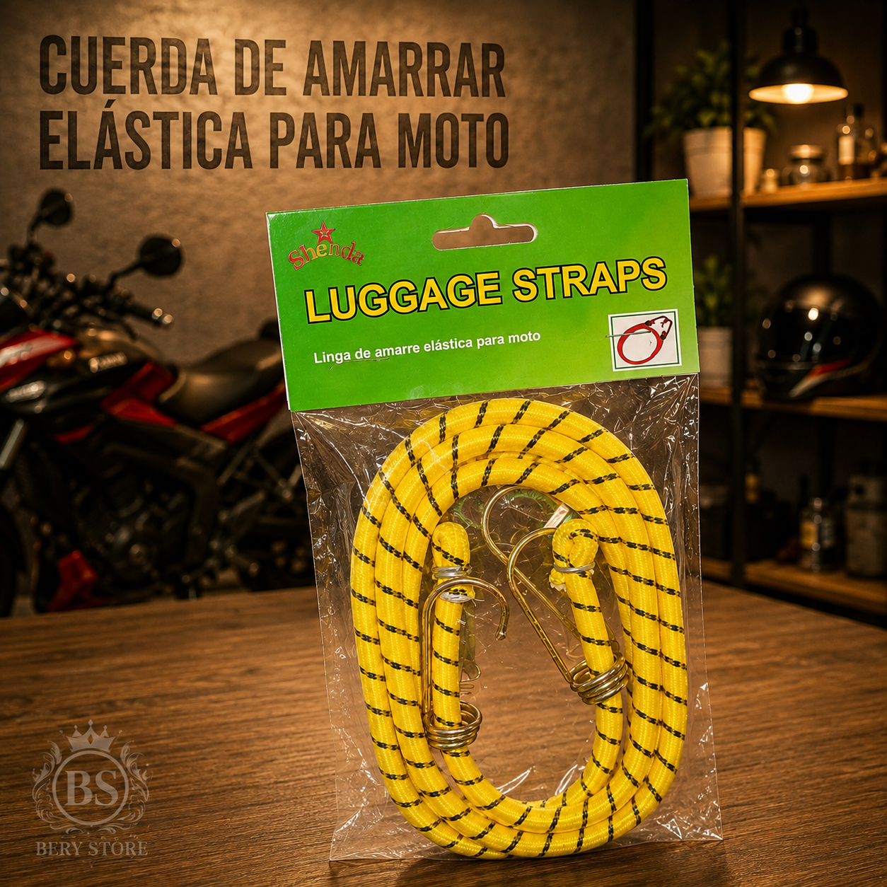 Cuerda Elástica de Amarrar para Moto con Ganchos  Soga y Linga Elástic Foto 7317749-4.jpg