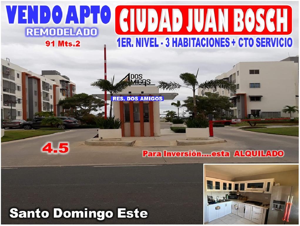 Vendo Apto 1er. NIVEL en CIUDAD JUAN BOSCH RES. DOS AMIGOS 3 HABS. 91  Foto 7317754-1.jpg