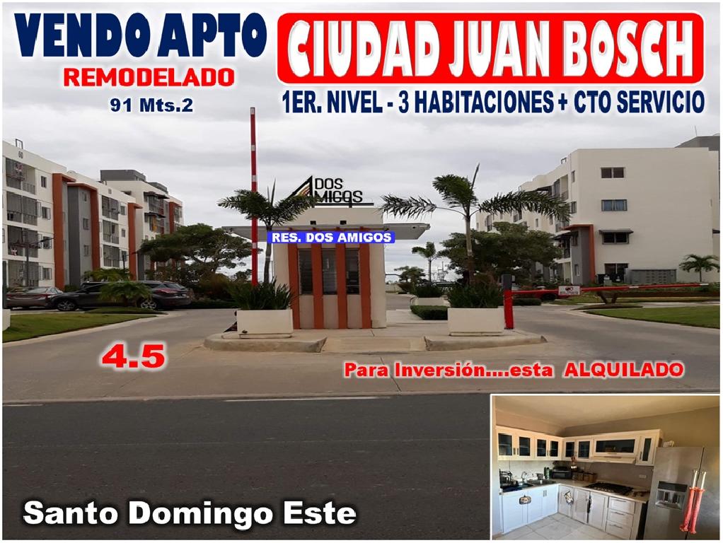 Vendo Apto 1er. NIVEL en CIUDAD JUAN BOSCH RES. DOS AMIGOS 3 HABS. 91  Foto 7318183-1.jpg