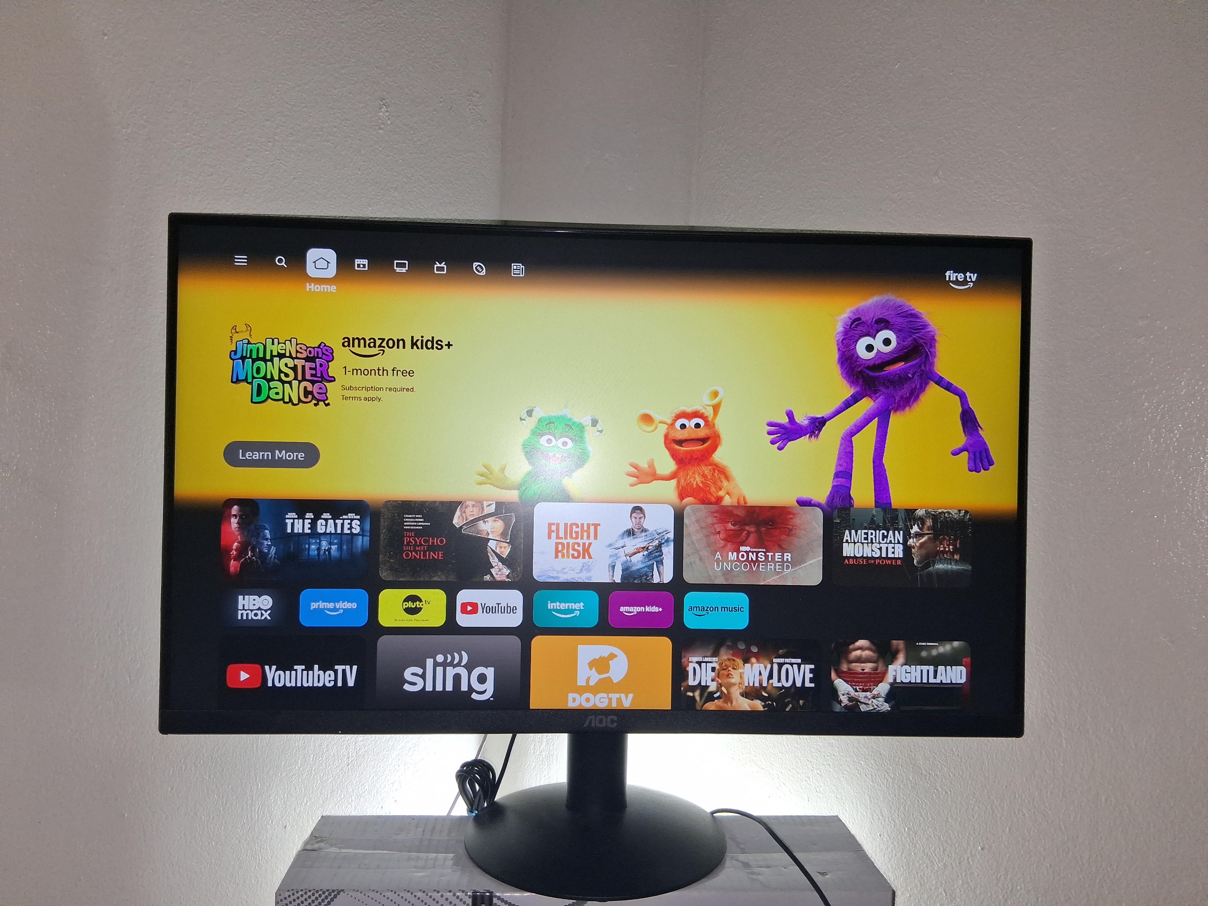 TV Monitor AOC 27” UltraSlim  Fire Stick HD  Alexa Echo Dot  Foto 7318740-2.jpg
