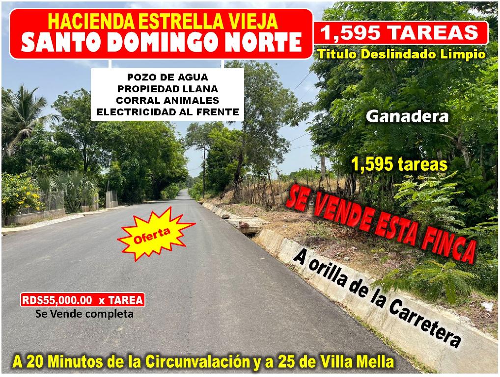 Vendo Finca de 1595 tareas CERCA DE LA CIUDAD Santo Domingo Norte a la Foto 7318881-1.jpg