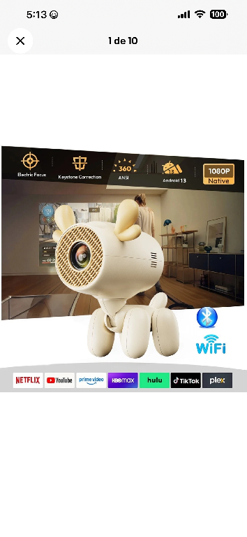 Smart Mini Projector 4K 1080P LED WiFi Bluetooth Foto 7320002-1.jpg
