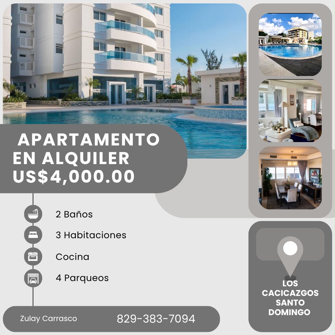 Apartamento de lujo en alquiler Av. Anacaona Los Cacicazgos Santo Domi Foto 7320064-1.jpg