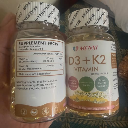 Suplemento dietético de Vitamina D3 K2 de la marca Menxi 120 sotfgel Foto 7321051-1.jpg