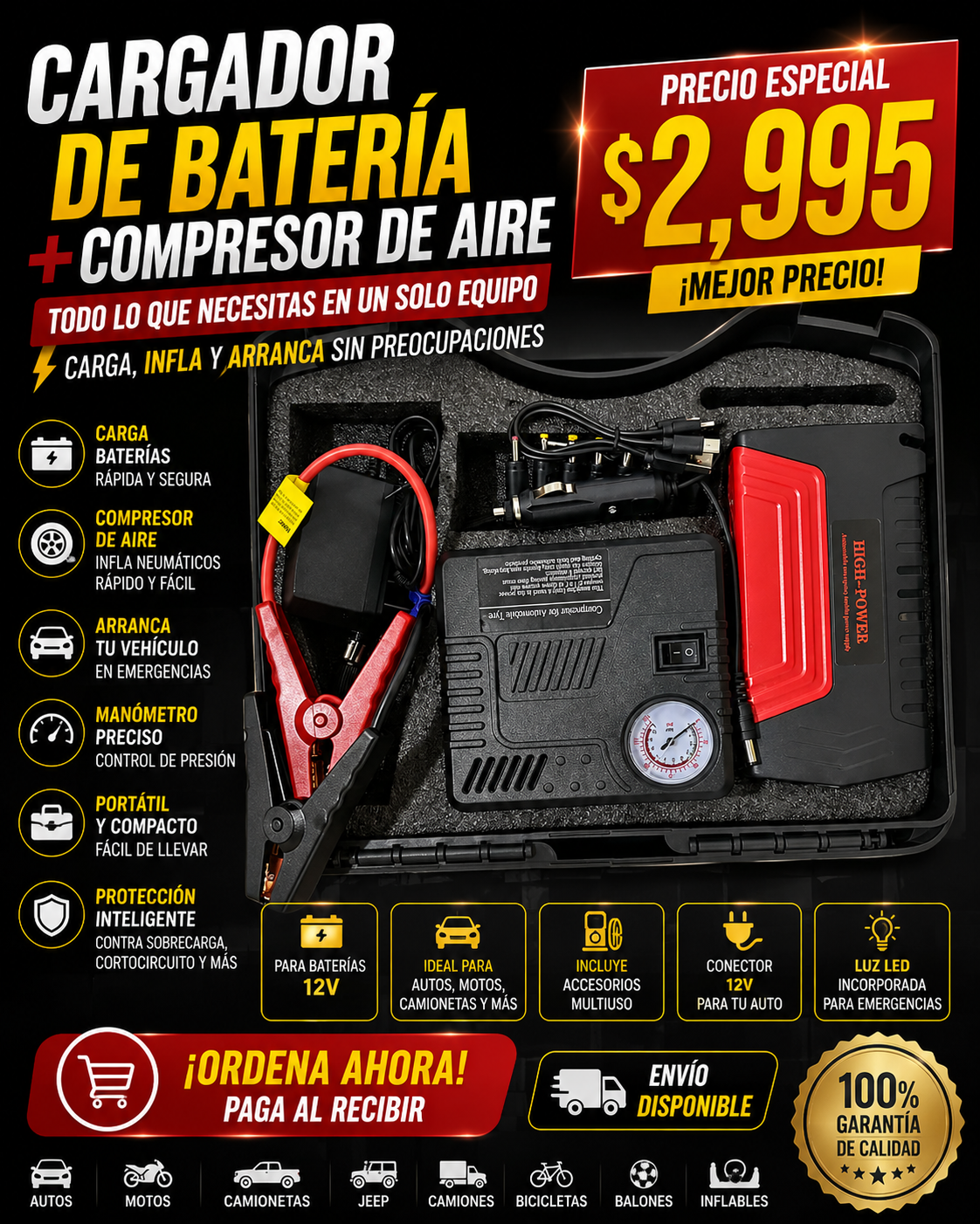 Cargador de Batería  Compresor de Aire para gomas Foto 7321237-2.jpg