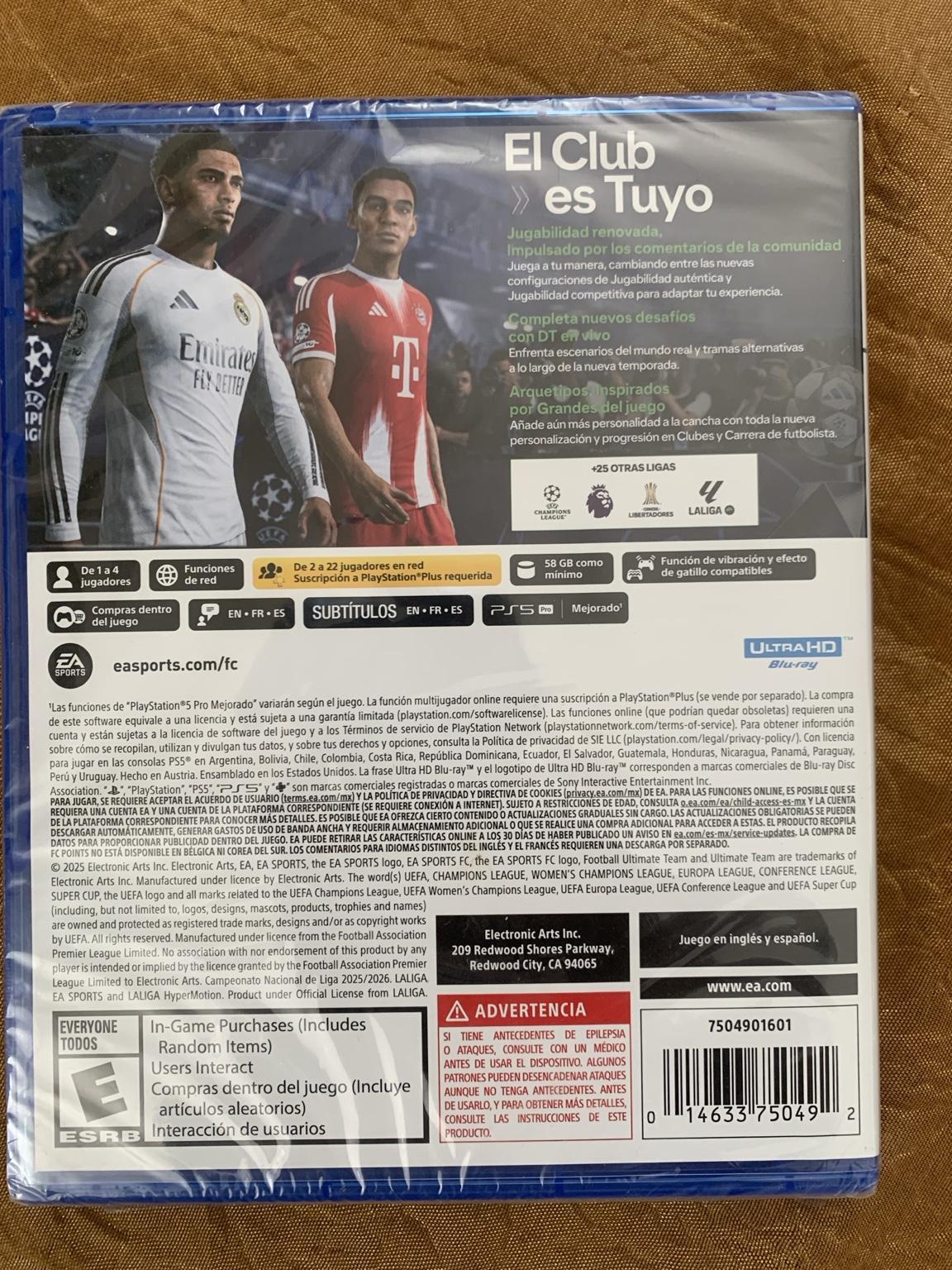 EA Sports FC 26 PS5 – Nuevo y Sellado Foto 7321329-2.jpg