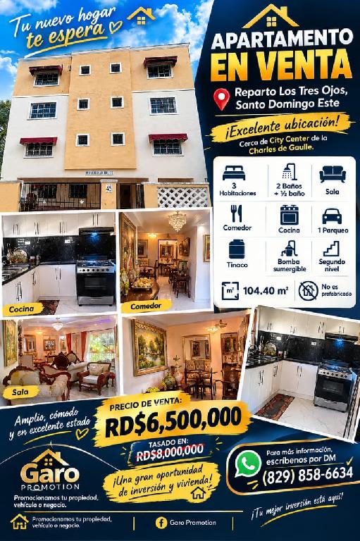 VENDO APARTAMRNTO EN REPARTO LOS 3 OJOS Foto 7321785-1.jpg