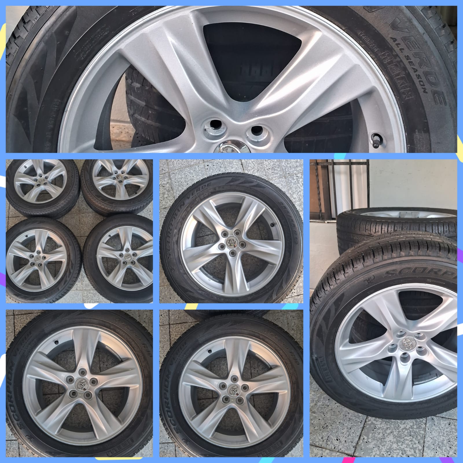 Juegos de 4 gomas con sus aros originales para Toyota Highlander 2015- Foto 7322546-2.jpg