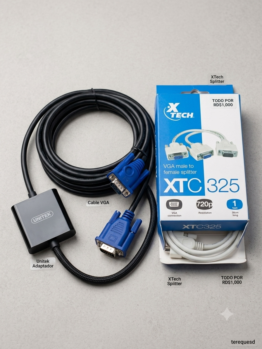Adaptador HDMI a VGA  Cable VGA  Splitter  Foto 7322710-5.jpg