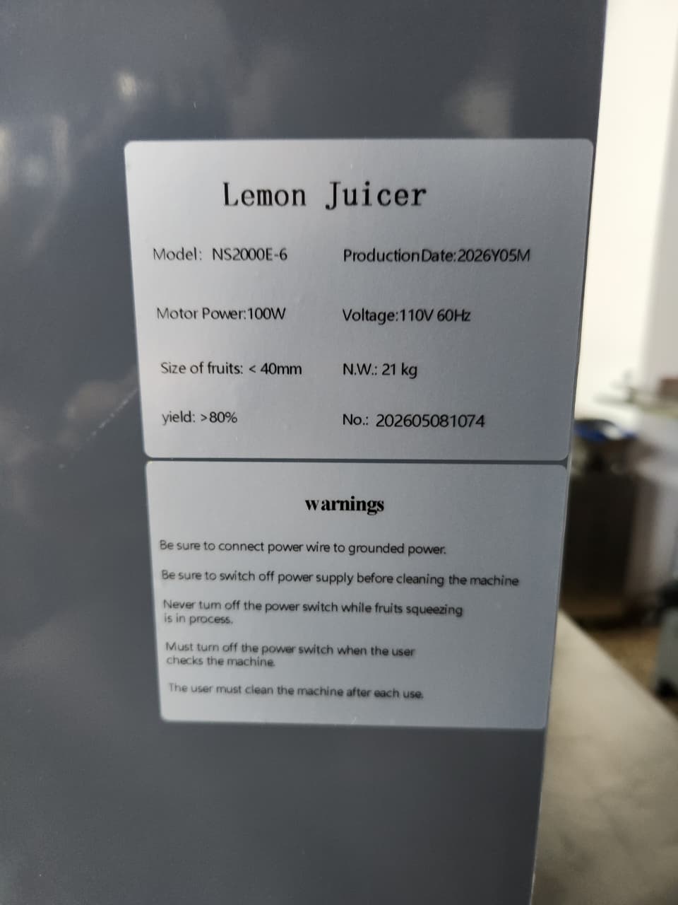 Extractor de de jugo de limon exprimidora de jugo de limon naranja Foto 7322738-5.jpg