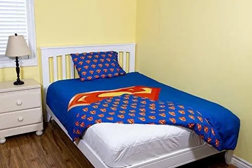 Juego de Edredón Friza y Funda de Almohada Superman Tamaño Individual  Foto 7322990-5.jpg