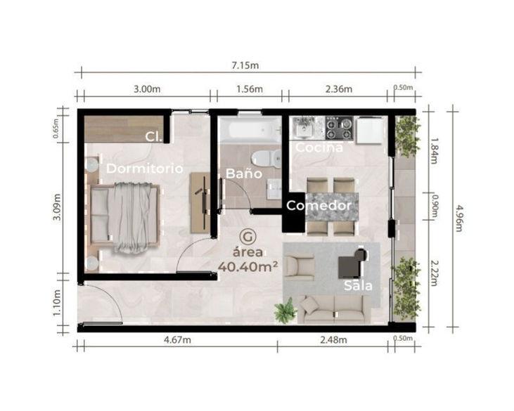 Apartamento en alma rosa I visión tower 2.0 apto 2B13 Foto 7323119-3.jpg