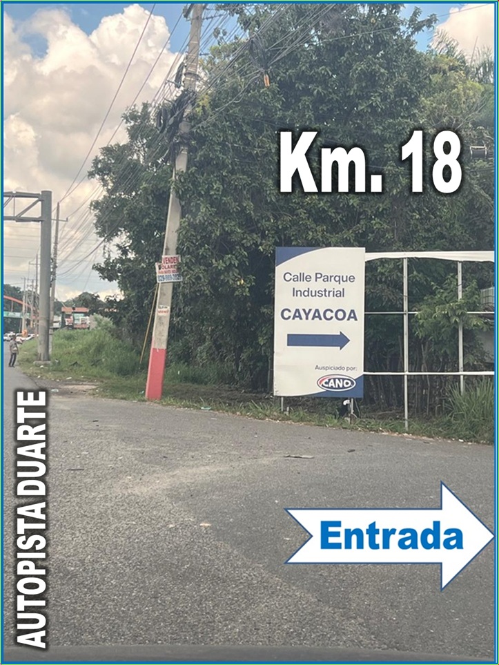 Vendo 10367 Mts.2 KM. 18 Aut. DUARTE  PARQUE INDUSTRIAL CAYACOA a 200  Foto 7323962-3.jpg