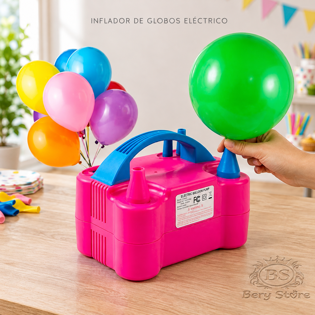Inflador Eléctrico de Globos Ideal para Cumpleaños y Eventos  Máquina  Foto 7324012-3.jpg