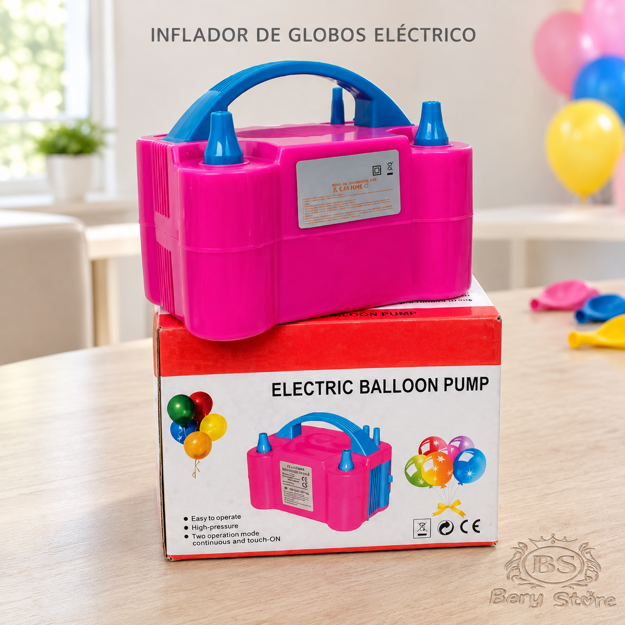Inflador Eléctrico de Globos Ideal para Cumpleaños y Eventos  Máquina  Foto 7324012-4.jpg