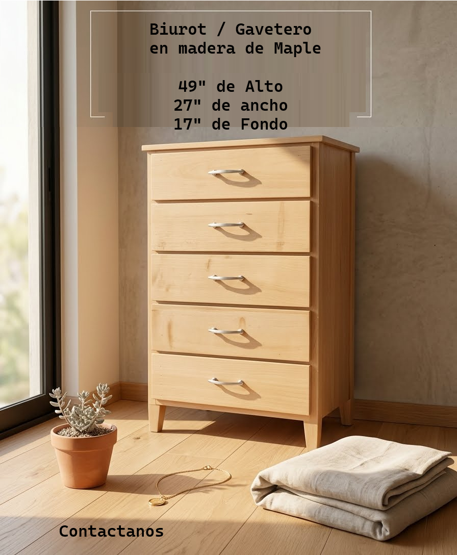 Chifonier / Bureau fabricado en Madera de Maple Foto 7324046-1.jpg