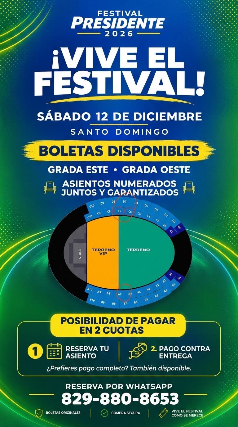 Boletas Boletos Entradas Ticket Festival Presidente 2026 ! Foto 7324070-2.jpg