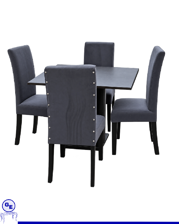 Comedor de 4 sillas  tapizado color gris y mesa cuadrada  Foto 7324700-1.jpg