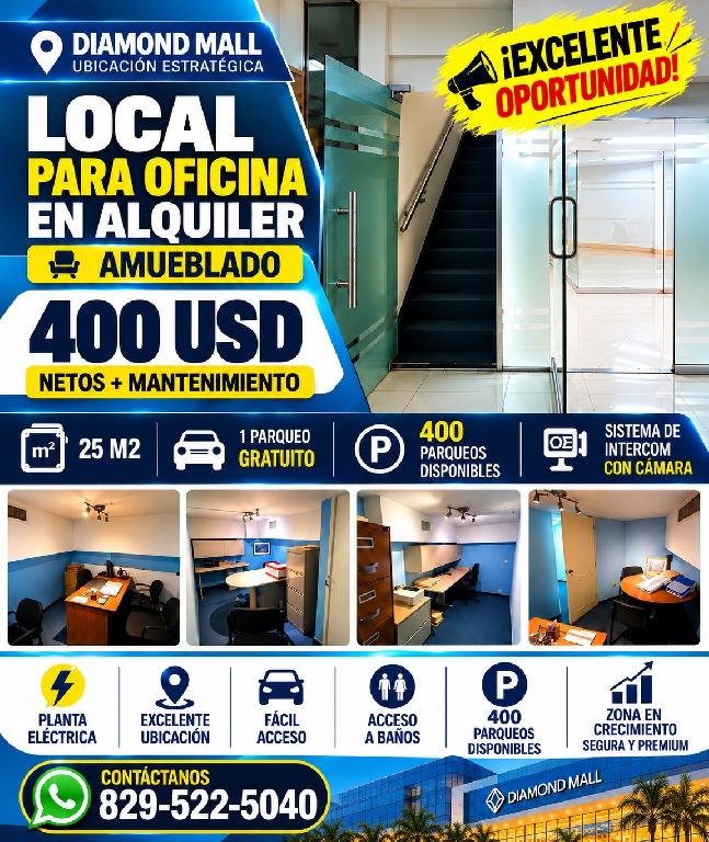 SE ALQUILA LOCAL PARA OFICINA EN PLAZA DIAMOND MALL Foto 7324723-1.jpg